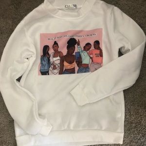 Real queens fix each other crowns sweater